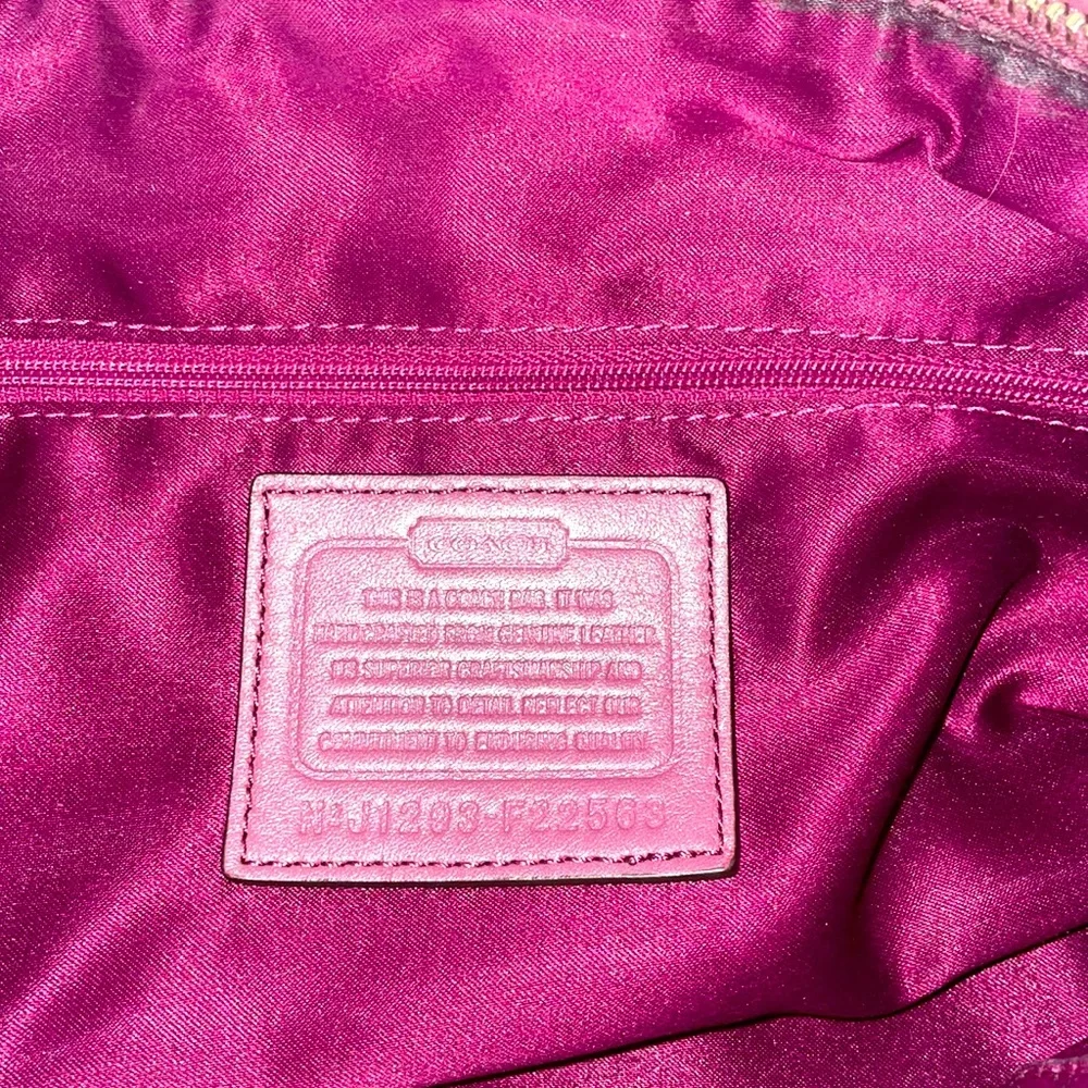 Coach Shimmery Purple Purse - Picture 4 of 9